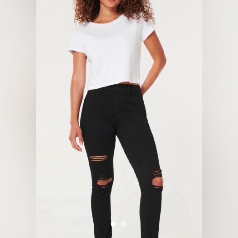 wild fable Black Skinny Ripped Jeans